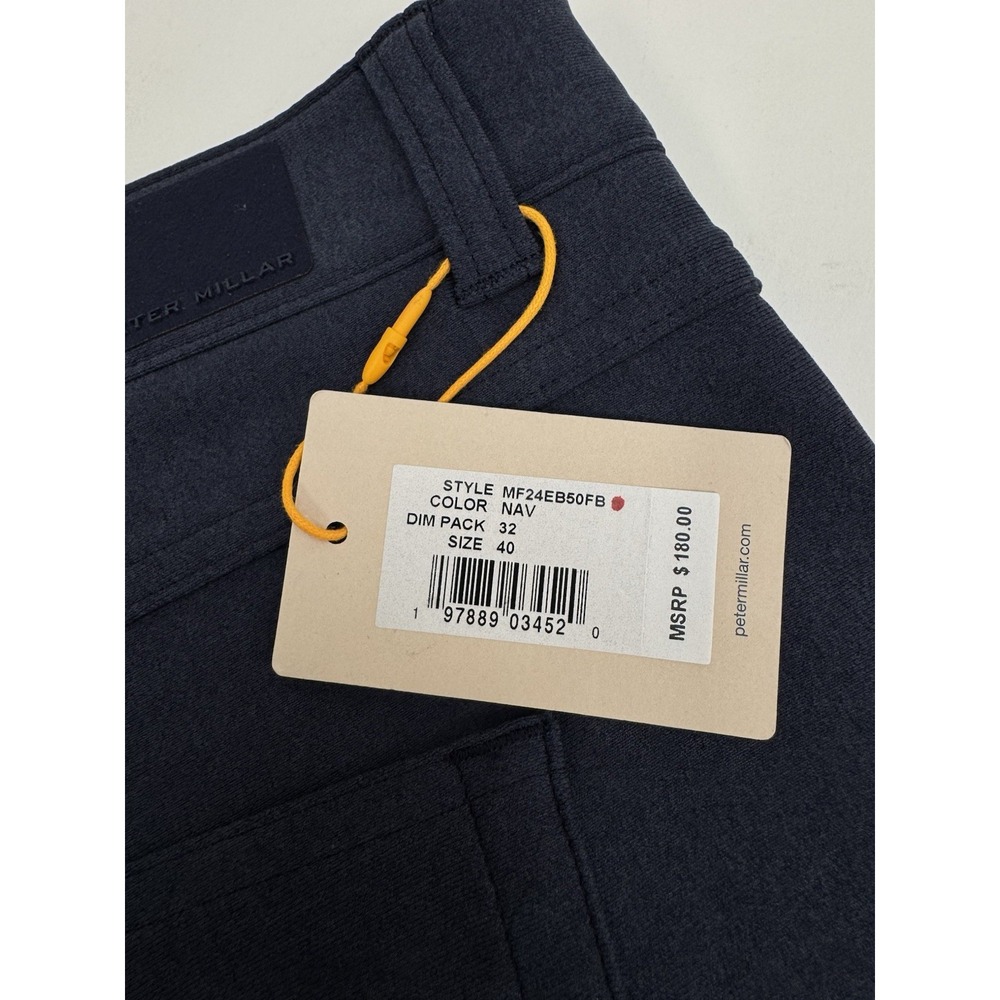 NWT Peter Millar BREVARD Five Pocket Performance‎ Pants Navy Blue 40 X 32 $180 - Picture 3 of 11